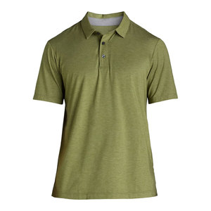 Polo personnalisé en polyester, vêtements de sport vert respirant pour homme, haut pour entraînement professionnel en salle de sport, vêtements décontractés, nouveau style technique - Product Image 4