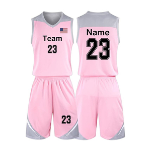 Tenues de basketball respirantes en polyester, maillots et shorts personnalisés pour hommes, séchage rapide, ensembles de sublimation pour équipes sportives - Product Image 2