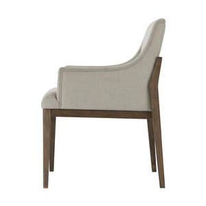 Silla de Comedor de Estilo Escandinavo Resistente, Muebles de Comedor de Alta Calidad, Madera de Haya, Tapicería de Lino, para Hogar, Oficina, Hospital - Product Image 3