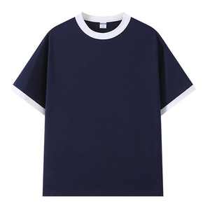 Camiseta de algodón puro con cuello redondo para mujer, novedad 2026, top de manga corta con logo personalizado, top de punto a rayas con hombros descubiertos, camisa de otoño. - Product Image 3