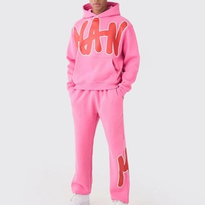 Conjunto Deportivo de Algodón Extra Grande Personalizado al por Mayor, Colores Personalizados, Diseño 2 en 1, Lavado Ácido, Efecto Vintage, Logotipo, Conjunto Jogger Premium - Product Image 1