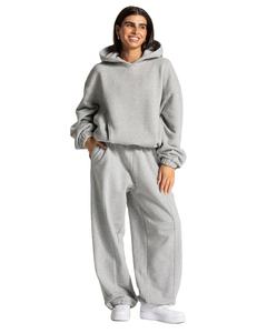 Nouveauté surdimensionné boxy fit 100% cotto femmes survêtements respirant sport et vêtements de sport personnalisé haute qualité femmes survêtement - Product Image 1