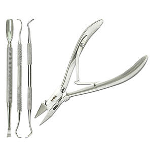 Lot de 4 coupe-ongles de podologie de luxe en acier inoxydable de 11 cm pour ongles incarnés épais, coupe-cuticules double face 4-en-1 pour adolescents et adultes - Product Image 1