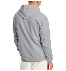 Sweat à capuche personnalisé 100% coton pour hommes coupe régulière fermeture éclair polaire éponge française 300g coupe-vent thermique vêtements de rue hiver - Product Image 2