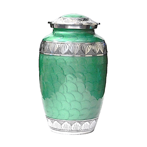 Urnes funéraires en aluminium pour adultes avec gravure, finition en étain et émail violet foncé, fournitures funéraires en métal pour cendres humaines - Product Image 2