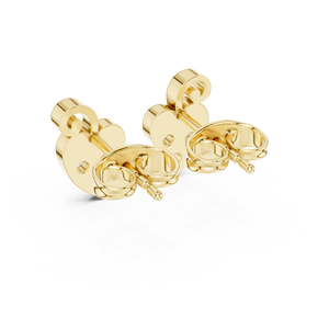 Pendientes de Diamante Cultivado en Laboratorio con Corte Redondo, Oro de 14K/18K, Diseño Inspirado en la Naturaleza, Tres Piedras en Forma de Hoja, 0.21CT DEF VVS, Pendientes de Compromiso, OEM/ODM - Product Image 5