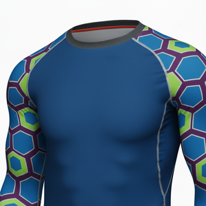 Custom Sublimated Full Sublimation Men Long Sleeve <b>Compression</b> <b>Shirt</b> BJJ Rashguard MMA Fighting Rash Guard Training Top - Product Image 3