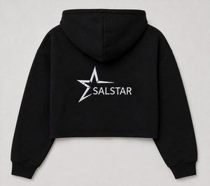 Custom Black <b>Cropped</b> Hoodie for <b>Women</b> Oversized Pullover Sweatshirt Private Label Streetwear Clothing Manufacturer - Product Image 4