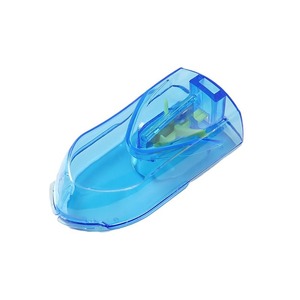 Coupe-pilules portable et boîte de rangement en plastique transparent bleu rose pour l'organisation des médicaments - Product Image 5