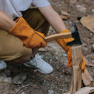 Gants de soudage en cuir de vachette de qualité supérieure, résistants à la chaleur et aux étincelles, antistatiques, pour four, boulangerie, barbecue - Product Image 4