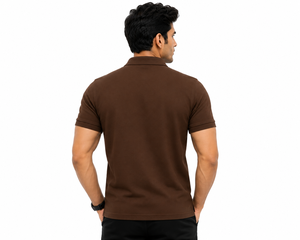 Camisa Polo Marrón Personalizada para Hombre |   Polo de Poliéster Premium con Logotipo Bordado |   Camisa de Uniforme Corporativo Transpirable de Secado Rápido - Product Image 4