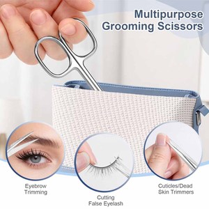 Cuticle <b>Scissors</b>, Extra Fine Curved <b>Nail</b> <b>Scissors</b> <b>for</b> Men Women, Professional Small Grooming <b>Scissor</b> <b>for</b> Eyebrow, Eyelash - Product Image 6