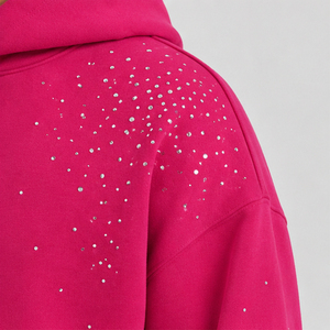 Sudadera con Capucha de Hombre de Gran Tamaño con Pedrería, Diseño Personalizado al por Mayor, Sudaderas con Capucha de Hombre de Manga Larga de Alta Calidad con Pedrería - Product Image 6