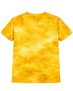 Camiseta Amarilla con Efecto Teñido para Hombre, Cuello Redondo, Manga Corta, Algodón, Estilo Casual Urbano, Lavado Vintage, Fabricante OEM Personalizado, Venta al por Mayor - Product Image 2