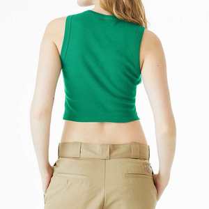 Customized Breathable Ladies Crop Tank Tops Sleeveless Crop Sport Cotton Short Length Tops for Women - Product Image 2