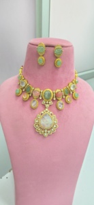 Conjunto de collar de calidad premium, perfecto para fiestas, bodas, ocasiones festivas, ligero, hermoso, único, diseño clásico. - Product Image 6