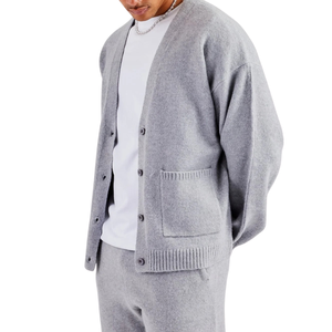 Suéter Cárdigan de Invierno para Hombre de Primera Calidad, Tejido con Botones, Casual, Manga Larga, Ligero, Suave, Lana Viscosa, Transpirable, Antiencogimiento - Product Image 3
