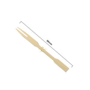 High Quality Bamboo <b>Mini</b> Fork Natural Disposable Food Picks for Catering Global Wholesale Market - Product Image 3