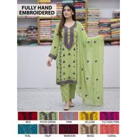 Baju Salwar Kameez Wanita Dengan Bordir, Model Longgar, Panjang Mata Kaki, Pakaian Kasual Tradisional India Pakistan