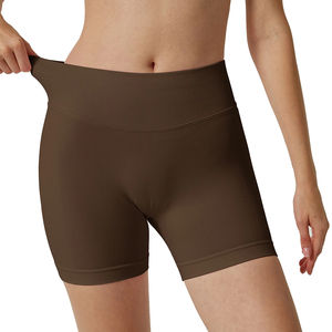 Shorts Deportivos de Cintura Alta con Efecto Push-Up, Reversibles, de Spandex/Nylon, Color Durazno, 220g, con Logotipo Personalizado, para Gimnasio, Yoga y Fitness - Product Image 5