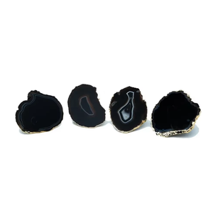 Hot Sale High quality <b>Black</b> Agate Onyx coaster crystal stone <b>Square</b> gemstone coaster for <b>Table</b> Drink with <b>Coffee</b> Stand home - Product Image 6