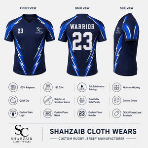 Uniforme de Rugby Personalizado para Equipos de EE. UU., Impresión por Sublimación, Transpirable, de Secado Rápido, Fabricante OEM al por Mayor - Product Image 5