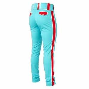 Pantalon de baseball double tricoté pour homme, taille élastique, bas ouvert, impression par sublimation personnalisée, vente en gros OEM, directement de l'usine - Meilleure vente - Product Image 4