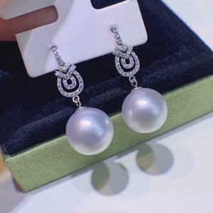 10-11mm 925 Silver Spring/Summer New True <b>Pearl</b> <b>Earrings</b> Versatile Fashion Style with Natural Gold <b>Pearl</b> Commuter Ideal - Product Image 1