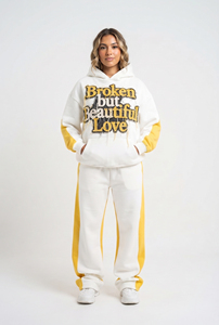 Survêtements Hip Hop Homme avec Broderie Effet Vieilli 2-en-1, Grammage Lourd, comprenant un Sweat à Capuche à Épaules Tombantes et un Pantalon de Survêtement à Jambes Larges - Product Image 4