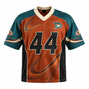 Camiseta de Fútbol Personalizada para Hombre, con Número Personalizado, Sublimada, Cuello en V, Malla Transpirable, Manga Corta, Corte Regular - Product Image 1