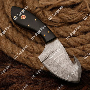 มีดสกินเนอร์เหล็กดามัสกัสคุณภาพสูง DIY สำหรับตั้งแคมป์ ล่าสัตว์ กิจกรรมกลางแจ้ง รับผลิตแบบ OEM/ODM ขายส่ง มีดสำหรับชำแหละหนังสัตว์ ปรับแต่งได้ - Product Image 4