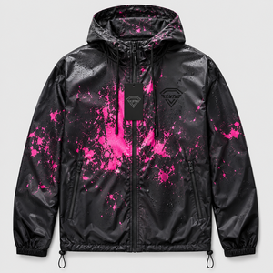 Custom Heat Sensitive Color <b>Changing</b> Jacket Waterproof Splatter Print Thermochromic Windbreaker Hooded Streetwear Mens <b>Coat</b> - Product Image 1