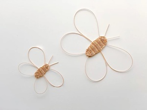 Rattan Butterfly Wall Decor Set Bohemian Floral Wall Sculpture for Nursery Home Decor Multi-piece Package - Product Image 4