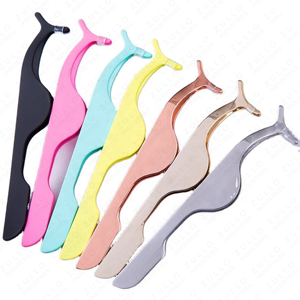 Premium Custom Color Eyelash Extension Tweezers Stainless Steel Applicator Precision Pointed Tip Private Label Lash <b>Tool</b> - Product Image 2