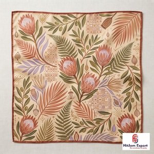 High Grade Custom Printed Square <b>Scarf</b> With Soft Lightweight <b>Womens</b> Fashion Headscarf OEM ODM Bulk Supply Manufacturer - Product Image 5
