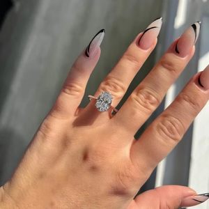 Moissanite Engagement <b>Ring</b> 925 Sterling <b>Silver</b> Oval Cut <b>Solitaire</b> <b>Ring</b> D Color VVS1 Wedding <b>Ring</b> Women Fine Jewelry - Product Image 1