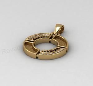 Luxury 18K Gold Plated 925 Silver Geometric Wheel Blank Bezel Charm Pendant Halo CZ Setting Resin Filling Keepsake DIY Jewelry - Product Image 3