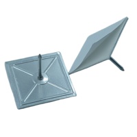 Pieu de fixation auto-adhésif en acier de qualité industrielle, base carrée 50x50mm, lisse, plusieurs longueurs, sans soudure, isolation thermique