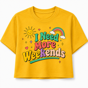 เสื้อยืดครอปท็อปผู้หญิง แขนสั้น คอกลม ผ้าฝ้าย 100% พิมพ์ลายตัวอักษรน่ารัก สไตล์ฤดูใบไม้ผลิและฤดูร้อน - Product Image 1