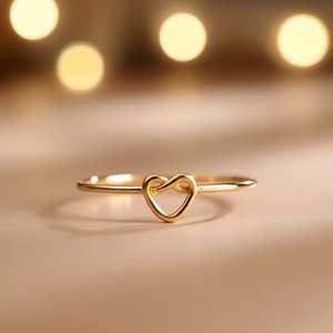 Hallmark Silver Node Heart 18K Gold Plated Women's <b>Ring</b> - Product Image 2