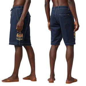Pantalones Cortos de Hombre de Lujo con Bordado Inspirado en el Escudo Real y Diseño de Moda Premium - Product Image 4