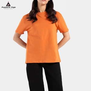 Camisetas de Algodón y Elastano para Mujer, Diseño Personalizado, Estilo Casual con Logotipo Impreso, Camisetas de Punto Lisas al por Mayor para Verano - Product Image 1