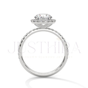 Elegant Design 14k Rose Gold Plating Engagement <b>Ring</b> Classic Proposal <b>Ring</b> With Round Cut Moissanite Diamond Wedding Jewelry - Product Image 5