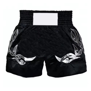 Shorts de MMA et BJJ personnalisés, sublimés, noirs, coupe courte, 100% polyester, unisexe, pour adultes, vêtements d'arts martiaux - Product Image 1