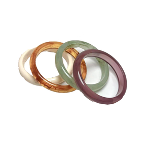 Bracelets en résine faits main de haute qualité à motif tourbillon, 65 mm de diamètre intérieur, personnalisables en couleur et logo, style mode et fête - Product Image 1