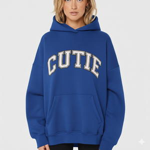 Sudaderas Extra Grandes para Mujer, de Invierno, de Algodón de 220 g/m², con Logotipo Frontal Personalizado, Impresión por Transferencia de Calor, Transpirables y de Secado Rápido - Product Image 5