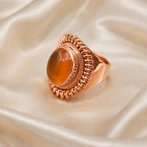 Handmade 925 Sterling <b>Silver</b> <b>Ring</b> Orange Carnelian Gemstone Vintage Tribal Boho <b>Statement</b> <b>Ring</b> Women Jewelry for Unisex Men - Product Image 2