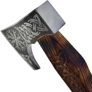 Hache de qualité industrielle supérieure en acier à haute teneur en carbone, manche en bois fait main, outil de coupe de bois forestier LEGACY BLADES - Product Image 3