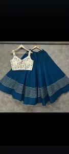 Última colección Navaratri ropa especial de boda lisa y ropa de fiesta ropa para niños Lehenga Choli disponible al mejor precio al por mayor - Product Image 3