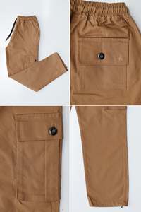Pantalones Cargo para Hombre, Cintura Elástica, Color Sólido, Algodón, Corte Regular, con Bolsillos, para Todas las Temporadas, Ropa Casual para Exteriores - Product Image 4